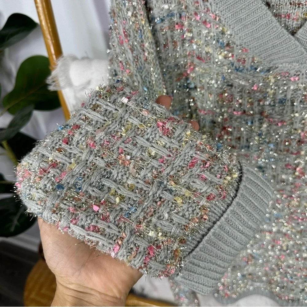 A Beautiful Soul Altard State Multi Color Glittery Sweater sz C - Picture 3 of 4